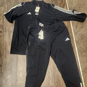 BWT Adidas Men's tiro 23 Track Jacket and Pants Black/White Outfit Sz 2x Or XXL